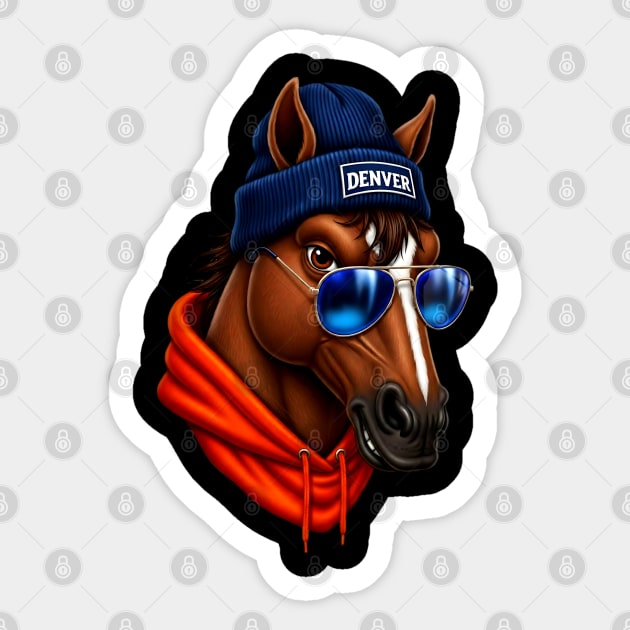Denver Spirit Animal Football FAn Sticker by UrbanLifeApparel